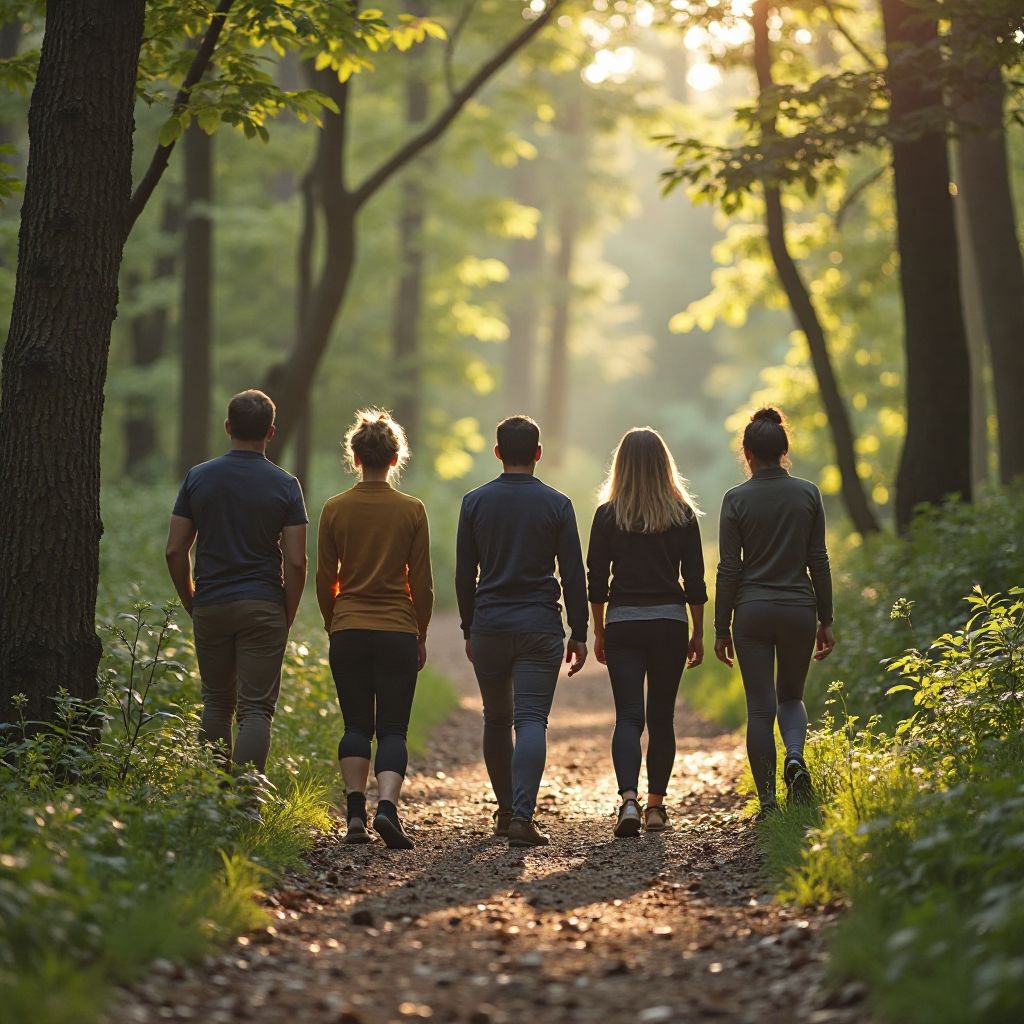 Team retreat in nature